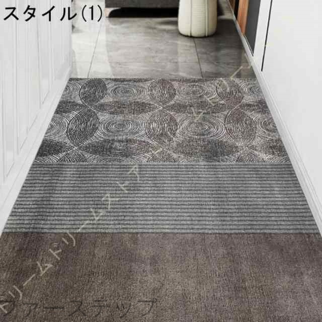 玄関マット 吸水マット 屋外 室内 洗える 大判 北欧風 幾何学 滑り止め付き 泥落とし 泥除け 砂落とし 業務用 家庭用 室外 屋内 丸洗い ドアマット 掃除易い_1