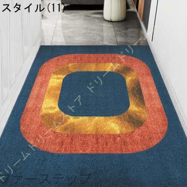 玄関マット 吸水マット 屋外 室内 洗える 大判 北欧風 幾何学 滑り止め付き 泥落とし 泥除け 砂落とし 業務用 家庭用 室外 屋内 丸洗い ドアマット 掃除易い_11
