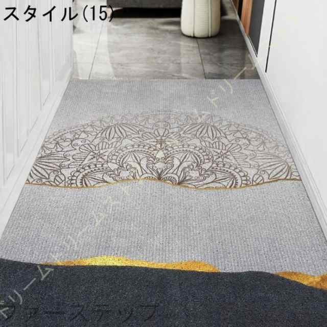 玄関マット 吸水マット 屋外 室内 洗える 大判 北欧風 幾何学 滑り止め付き 泥落とし 泥除け 砂落とし 業務用 家庭用 室外 屋内 丸洗い ドアマット 掃除易い_15