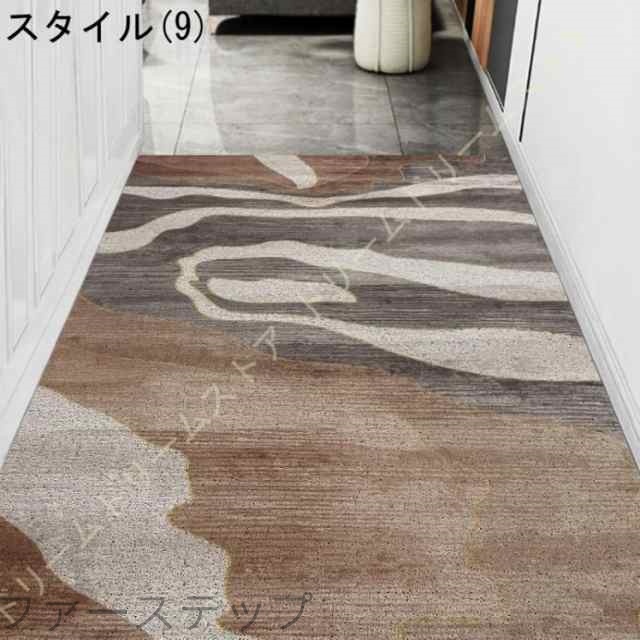 玄関マット 吸水マット 屋外 室内 洗える 大判 北欧風 幾何学 滑り止め付き 泥落とし 泥除け 砂落とし 業務用 家庭用 室外 屋内 丸洗い ドアマット 掃除易い_9