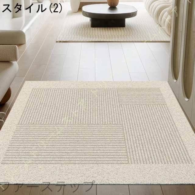玄関 マット 屋外 泥落とし 室内 かわいい おしゃれ 洗える 大判 ズレない 北欧 幾何学 チェック 外用 エントランス 泥除け ドアマット 家庭用 業務用_2
