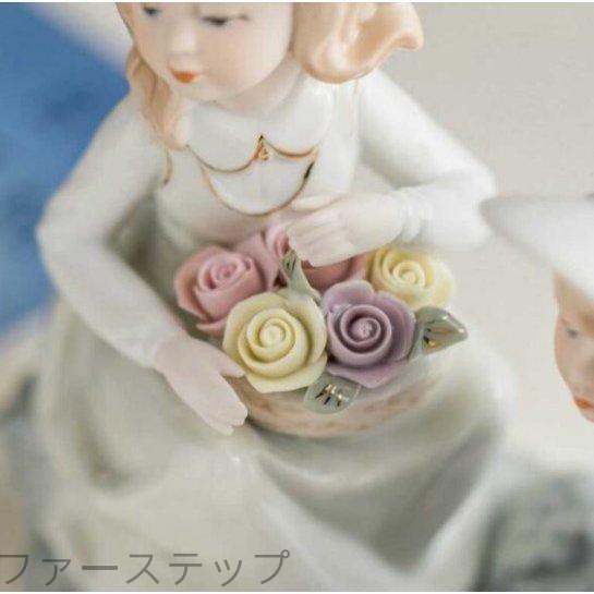 美品きれいな花ばかり　陶器人形　置物_3