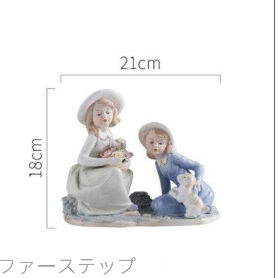 美品きれいな花ばかり　陶器人形　置物_4