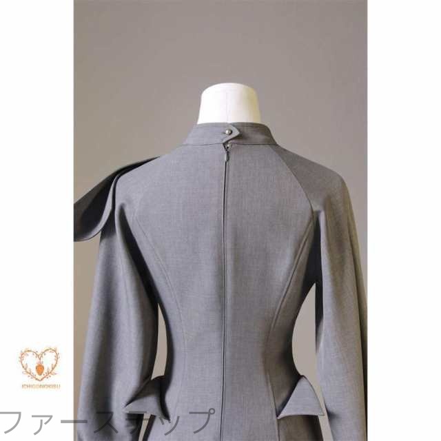 衣装 レディース フォーマルスーツ A生産ライン 成年者 窈窕たる 窈窕たる 衣装背広 歳月 ミモレ Vのど頚 無地 長袖 ひざ下 婚活 事務所 寄り合い