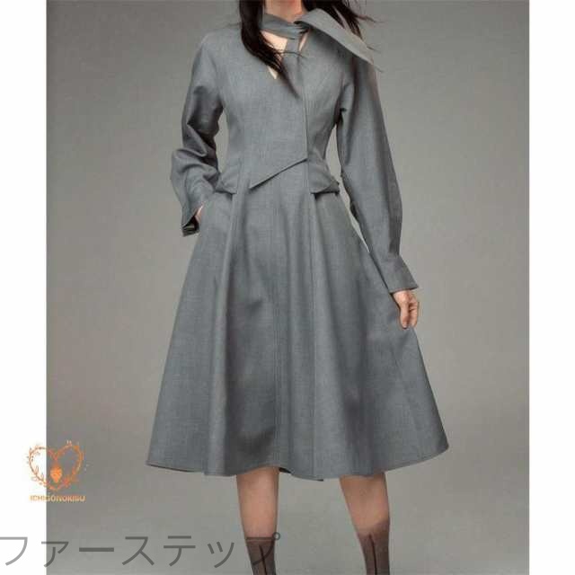 衣装 レディース フォーマルスーツ A生産ライン 成年者 窈窕たる 窈窕たる 衣装背広 歳月 ミモレ Vのど頚 無地 長袖 ひざ下 婚活 事務所 寄り合い