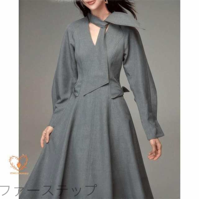 衣装 レディース フォーマルスーツ A生産ライン 成年者 窈窕たる 窈窕たる 衣装背広 歳月 ミモレ Vのど頚 無地 長袖 ひざ下 婚活 事務所 寄り合い