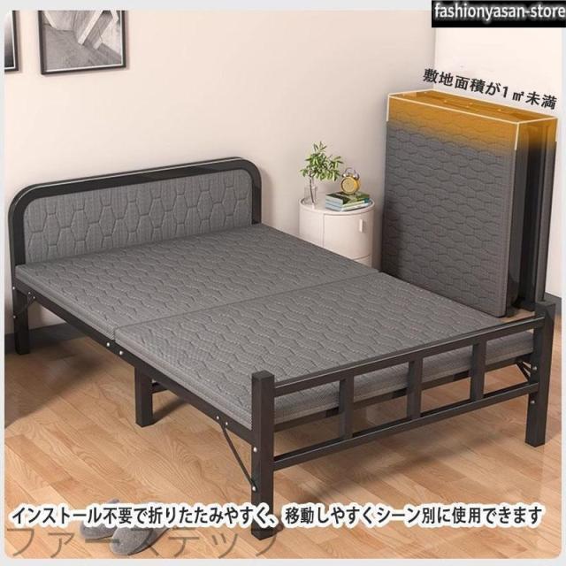 ベッド 折りたたみベッド シングル ベッドフレーム すのこベッド ローベッド すのこ 折りたたみ シングルベッド ワイド ハイタイプ 折りたたみ すのこ_1