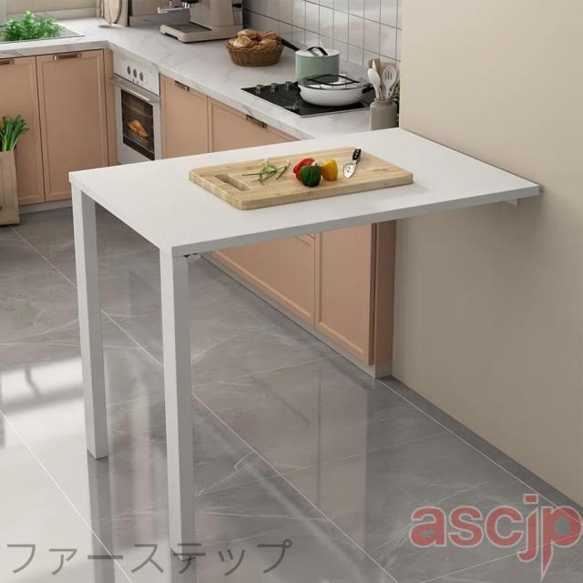 壁掛け式折りたたみデスク、壁掛けキッチンテーブル、頑丈な壁掛け式折りたたみテーブル、キッチン用壁掛け折りたたみ式テーブル 調節可能なスチールブラケット