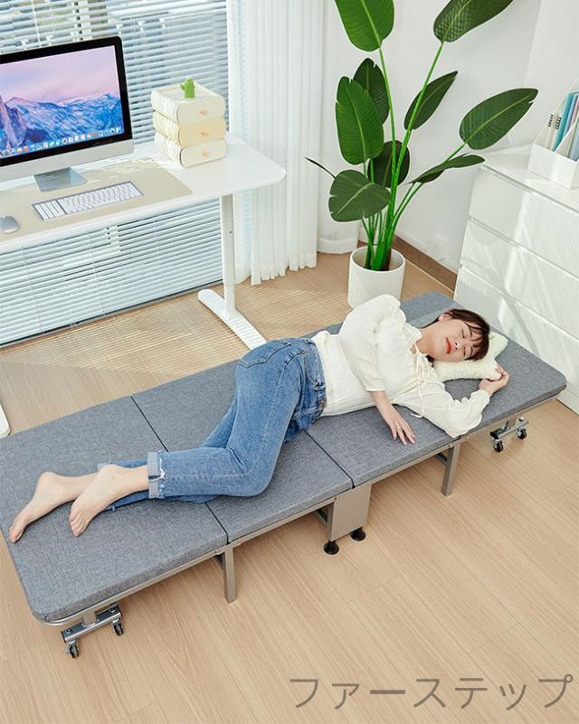 新作 おりたたみベッド コンパクト 折りたたみ ベッド シングル 角度調節可能 簡易ベッド 折り畳み ベッド 組立不要 折りたたみベッド 家庭用 昼休み 昼寝 オフィスベッド シングル 軍用ベッド 付き添い簡易硬板背もたれベッド_14