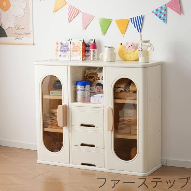多機能 キッズ用収納キャビネット キッズクローゼット 子供用クローゼット 大容量 整理棚 おもちゃ収納
