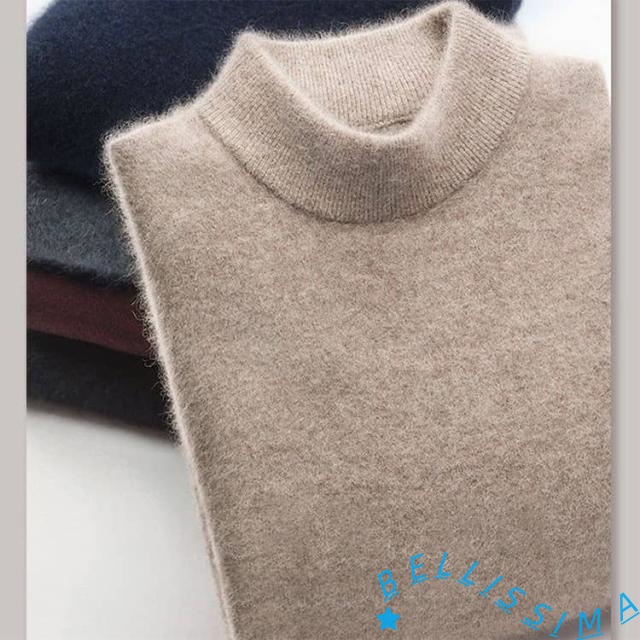 細身 カシミヤセーター ニットセーター モックネック シンプル セーター メンズ カシミヤ 大きいサイズ 秋 ビジネス カジュアル モックネックニット 全6色 通勤 暖かい オフィス おしゃれ 防寒 M L XL 2XL 3XL_4