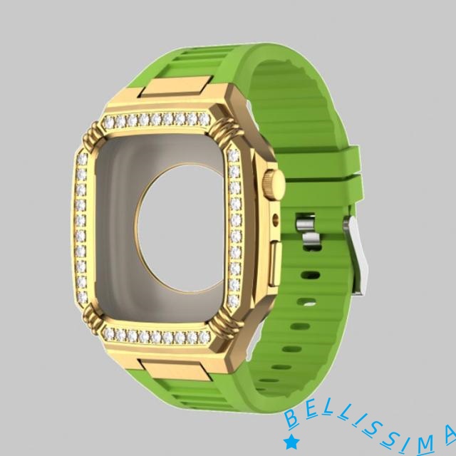 全9色 apple watch アップルウォッチ バンド ステンレス ケース カバー ゴールドカバー 一体型 バンド ラバー 高級ベルト ケースバンド メンズ ベルト ステンレス 44mm 45mm おしゃれ 腕時計 Series4/5/6/7/8/SE_2