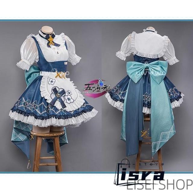 UWOWO　原神　コスプレ　ファルザン　メイド服　韓国カフェコラボ衣装　※ウィッグ　靴　追加可能_1