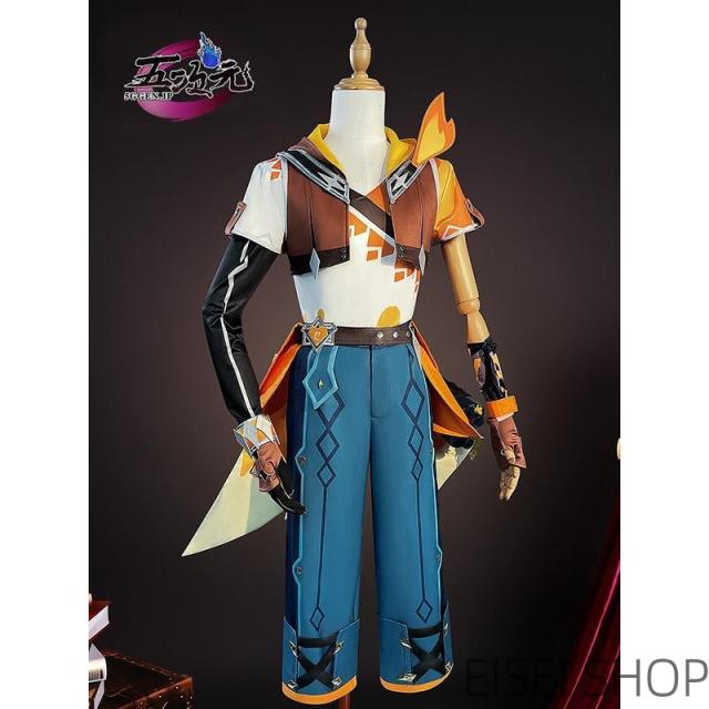 五次元　原神　コスプレ　ベネット　燃えろ！らくがき大冒険　新スキン　衣装　※ウィッグ　靴　追加可能