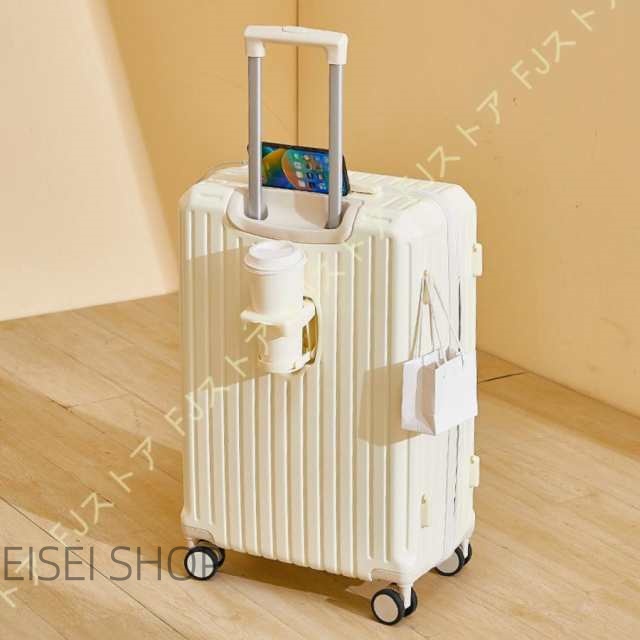 多機能 スーツケース 大容量機内 持ち込み 小型 フロントオープン キャリーバッグ キャリーケース ストッパー付き USBポートトラ ンクケース 軽量 前開き_13