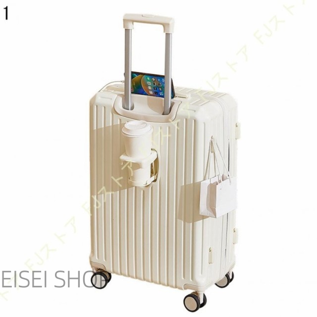 多機能 スーツケース 大容量機内 持ち込み 小型 フロントオープン キャリーバッグ キャリーケース ストッパー付き USBポートトラ ンクケース 軽量 前開き_6
