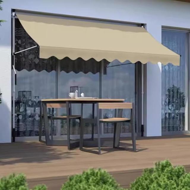 オーニングテント つっぱり日よけ 2m/2.5m/3m/3.5m/4m スクリーン式 突っ張り式 巻き取り式 つっぱり式 自立式サンシェード 角度、高さの調節が可能 サンシェー_17