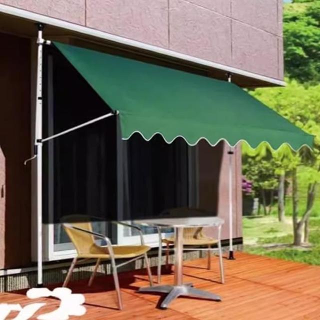 オーニングテント つっぱり日よけ 2m/2.5m/3m/3.5m/4m スクリーン式 突っ張り式 巻き取り式 つっぱり式 自立式サンシェード 角度、高さの調節が可能 サンシェー_9