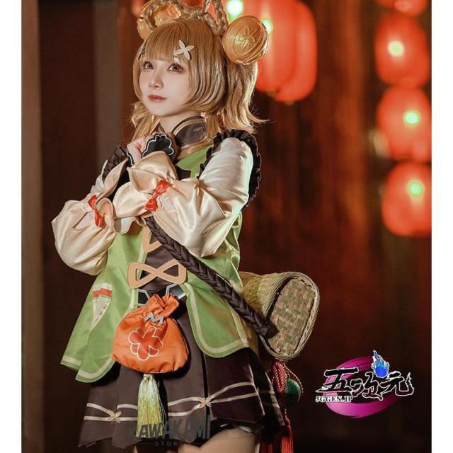 火花　原神　コスプレ　瑶瑶　ヨォーヨ　衣装　※ウィッグ　靴　追加可