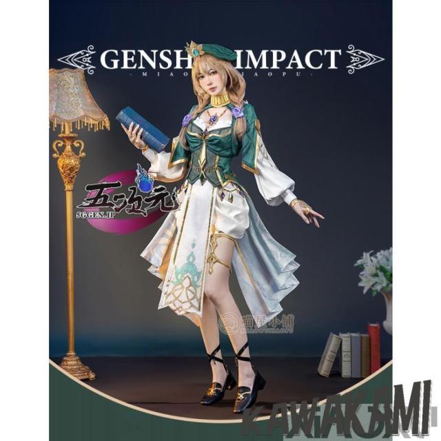 猫屋小舗　原神　コスプレ　リサ　葉に隠れし芳名　新スキン　衣装　コスプレ　※ウィッグ　靴　追加可