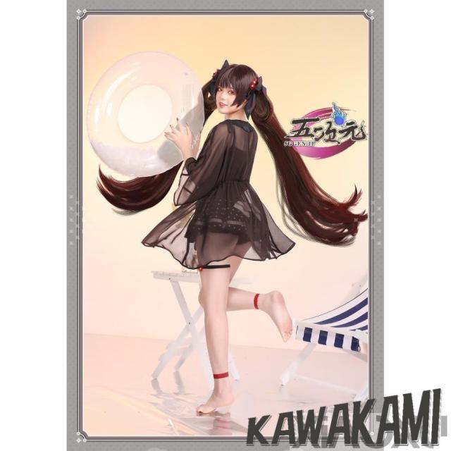 三分了見違い 原神 コスプレ クルミ フータオ 海水着 御召しもの 暴力団服 ※ウィッグ 加えること可