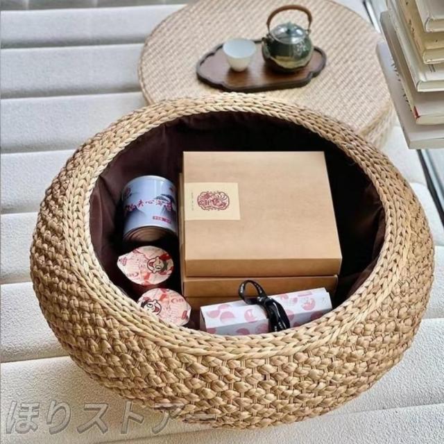 ローテーブル センターテーブル コーヒーテーブル リビング テーブル ルーム テーブル 組立不要 子供 丸テーブル 円形 丸型 籐編みのシンプルなウィンドウテーブ_8