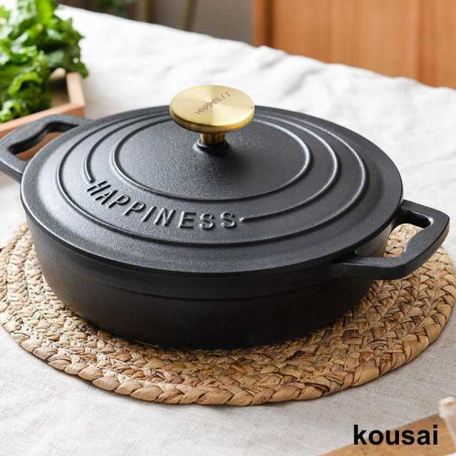 STAUB 鋳鉄製 両手鍋 23cm グレー ストウブ 鋳物ホーロー鍋 ピコ