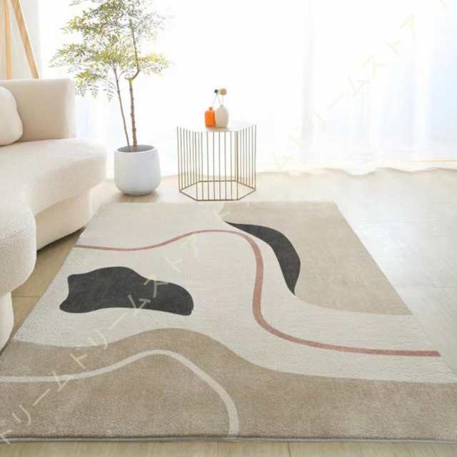 柔らかい ラグ 厚手 洗える 丸洗い可能 防音 滑り止め付 床暖房対応 ホットカーペット対応 ラグ ラグマット 長方形 マット カーペット 絨毯 北欧 遊び毛防止