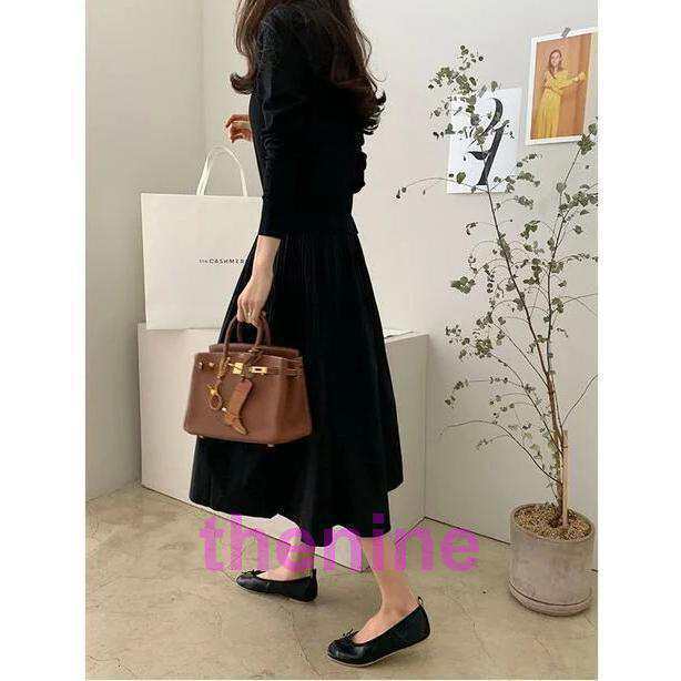 黒ワンピース フォーマル 黒 ワンピース ニットワンピース ロング 秋冬 きれいめ 切り替え 異素材 秋服 秋 冬 長袖  40代 カジュアル 大きいサイズ レディース