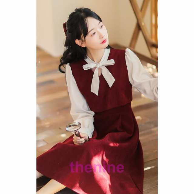 レトロ 長袖 ワンピース 制服 ドレス ロング スカート 大正ロマン