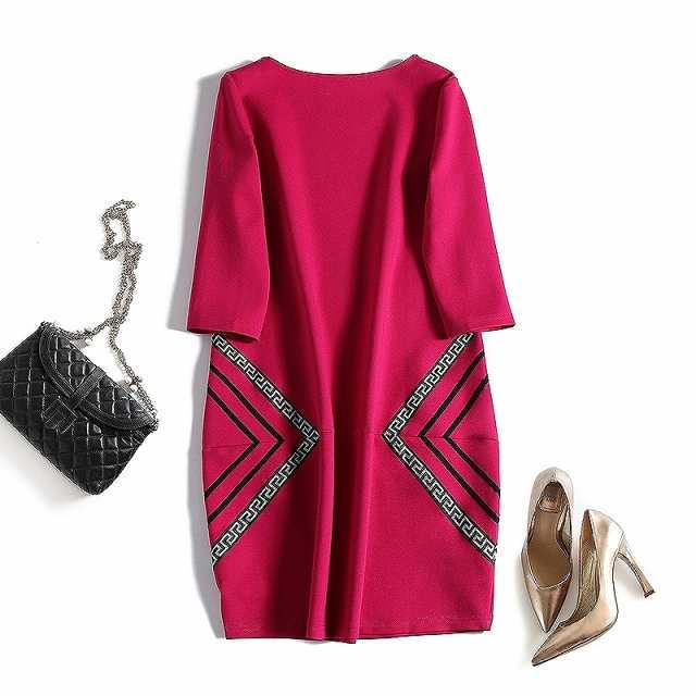 ワンピース 柄 Ａライン ラウンドネック クラシカル パーティ お呼ばれ ピンク ネイビー 細見え お出かけ 大人かわいい ママ かわいい 母親 ふんわり 着痩せ お呼ばれ 上品 大人 デート きれいめ 体型カバー エレガント 旅行 ワンピース 柄 Aライン ラウンドネック クラシカル パーティ お呼ばれ