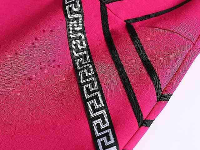 ワンピース 柄 Aライン ラウンドネック クラシカル パーティ お呼ばれ