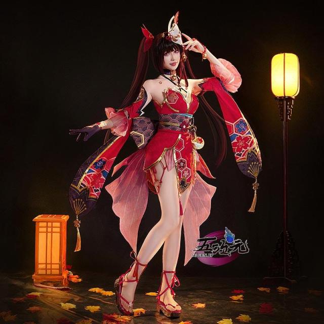 五次元　基萌　崩壊スターレイル コスプレ　崩スタ　花火　はなび　衣装　お面付き　※ウィッグ　靴　追加可能