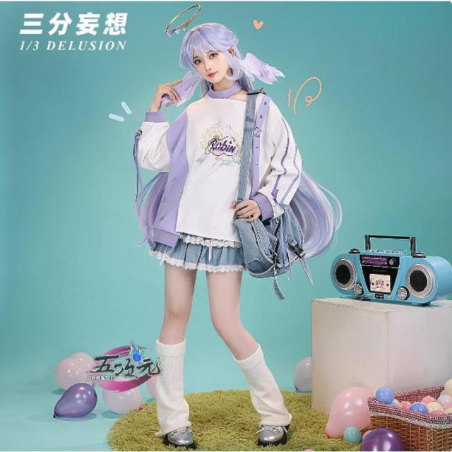 三分妄想　崩壊スターレイル　同人パーカー　ホタル　ロビン　アベンチュリン