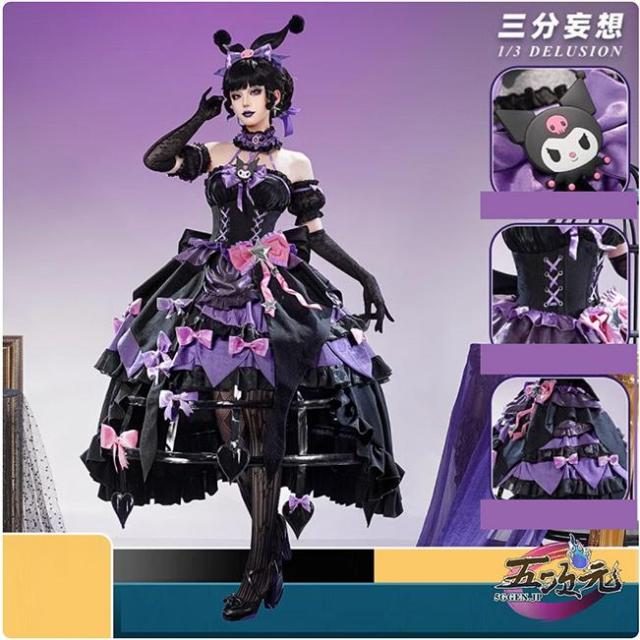 三分妄想　第五人格　コスプレ　血の女王×クロミ　サンリオコラボ　衣装　※ウィッグ　靴　追加可