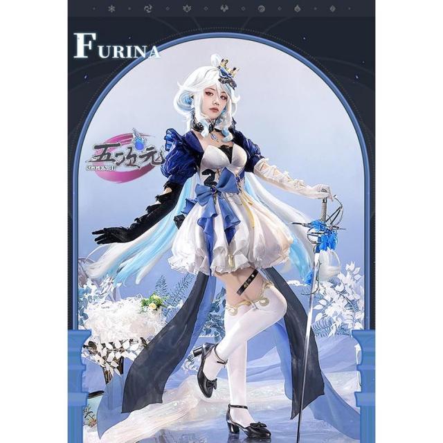 三分妄想 原神 フリーナ 衣装 ウィッグ コスプレ