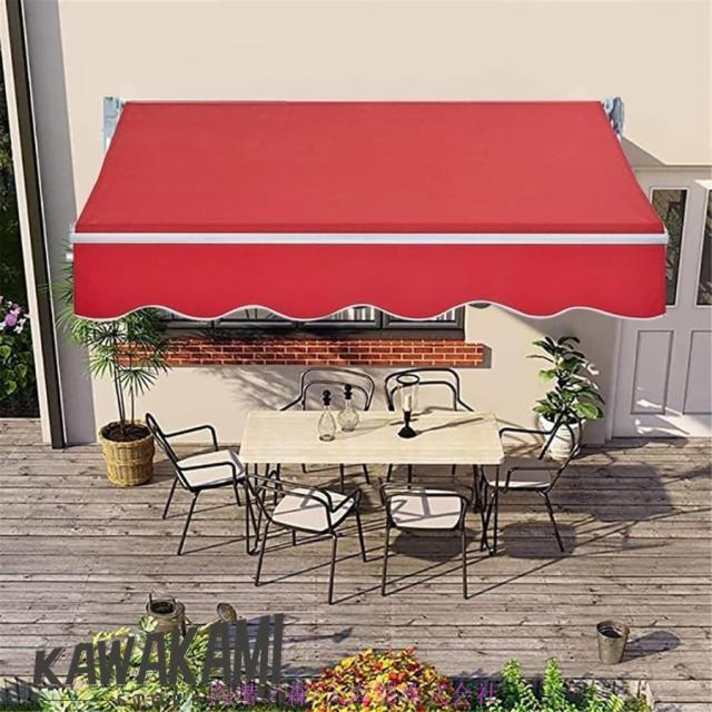 手動ひさしオーニングテント、防水およびUV 伸縮式 オーニングテント 、 壁際 2/3/4/5M アウトドアオーニング、アルミ合金 庭の日よけ格納式キャノピーオーニン