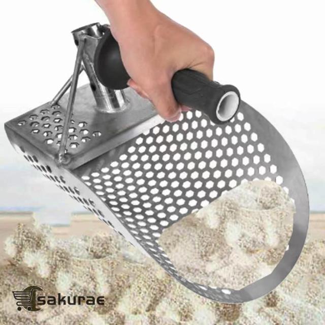 砂 シャベル 砂場 穴あき ステンレス スコップ 金探し工具 多機能 金属探知機用