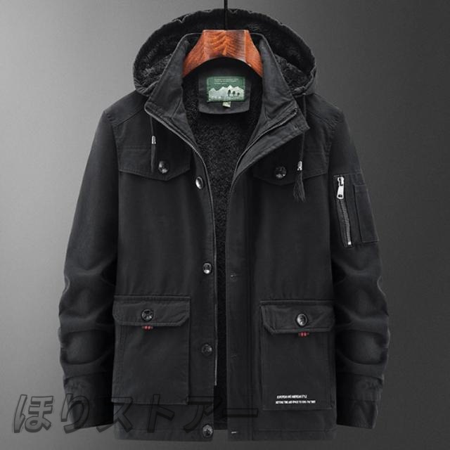 [InnoBase] メンズ モッズコート 中綿ジャケット マウンテンパーカー マウンテンジャケット 防寒着 裏起毛 アウタ InnoBaseモッズコート 中綿ジャケット 内ボア ミリタリージャケット