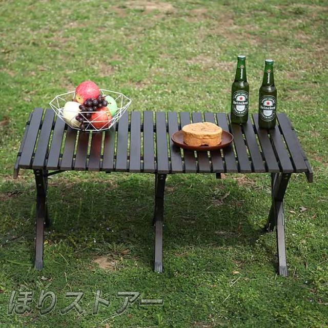 アウトドアテーブル ローテーブル 木製 キャンプ テーブル 120cm 90cm
