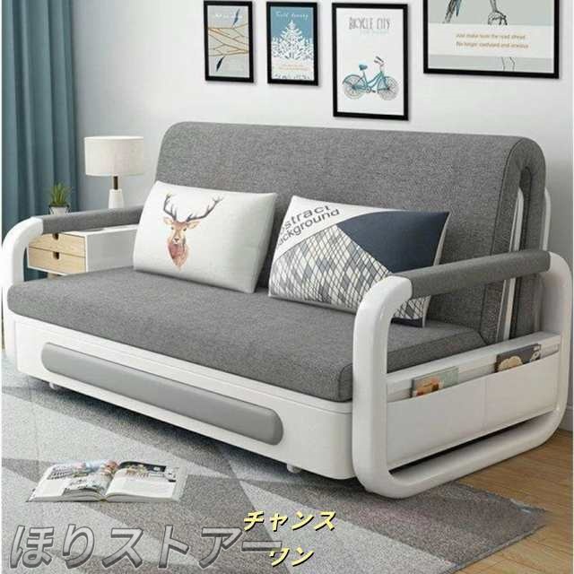 多機能耐久便利実用　折りたたみベッド 収納ケース付き ソファーベッド ダブルベッド 洗える布地綿麻 ソファー 家庭用