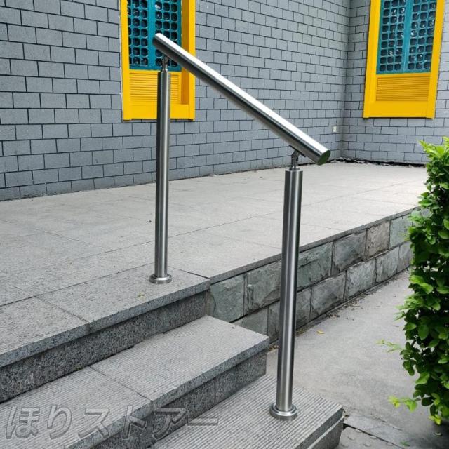 80cm階段手すり、スタンディングアシスト304ステンレス鋼手すり、ポーチ玄関用の屋内および屋外の安全滑り止めサポートバー、200kgに耐えることができ 銀