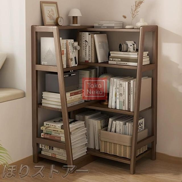 コーナーシェルフ、拡張可能なコーナー本棚、L 字型コーナー本棚、木製オープンディスプレイ棚、寝室、リビングルーム用