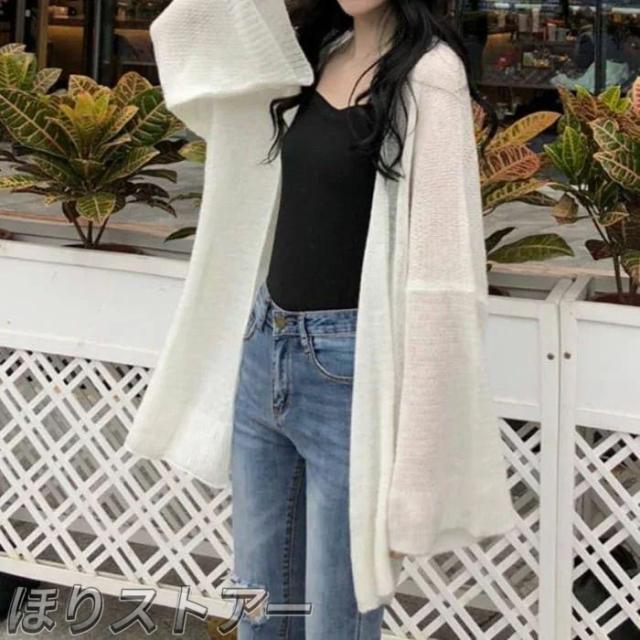 ロングトップス サマーカーディガン レディース アウター 日焼け 防止 冷え性 対策 12709