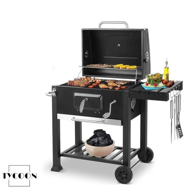 炭火焼き キャンプ バーベキューコンロ大型 焚き火台 BBQグリル バーベキューコンロ 焚き火台 アメリカンオーブングリル 大型 ステンレスグリル コンロセットア