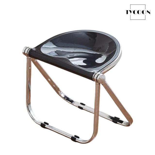 折りたたみ椅子/透明スツール/化粧スツール/アクリル折りたたみ椅子/カジュアルダイニングチェア/積み重ね可能なダイニングチェア/バー/コーヒーショップ/寝室、