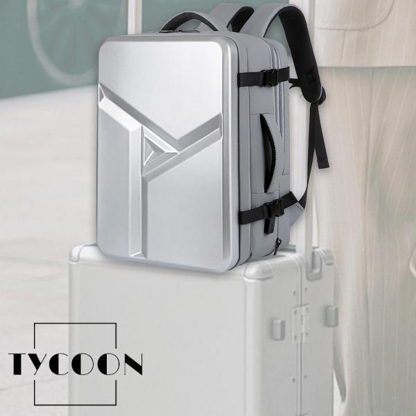 ハードシェルバックパック 通勤 旅行 ビジネス用 多目的 メンズバックパック グレー