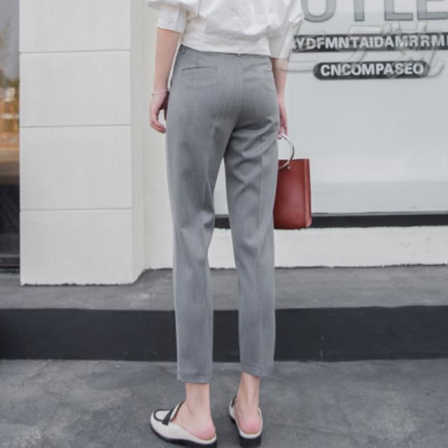 《》綿混のスーツ生地が上品に見える。テーパードパンツ スラックスパンツ アンクルパンツ テーパード スラックス ボトムス 通勤 オフィス クロップド丈 カジュアル キレイめ シンプル 無地 美脚 春夏送料無料
