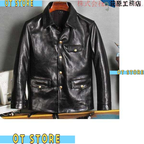 生活応援企画 店長イチオシ サイズ選択可 ドライビングコート レザージャケット オイルワックスレザー 在庫わずか 復刻50's 茶芯 馬革 カーコート 売上急増中 ブレーキマン 軽量仕様 特価セール中