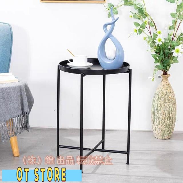 サイドテーブルソファサイドテーブル荷物置き台錦折りたたみ式スモールサイドテーブル屋外＆屋内コーヒーテーブル小さなスペース用ベッドルームパティオトレ